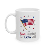Red, white and blow me - Ceramic Coffee Mug 11oz, 15oz - Witty Twisters Fashions