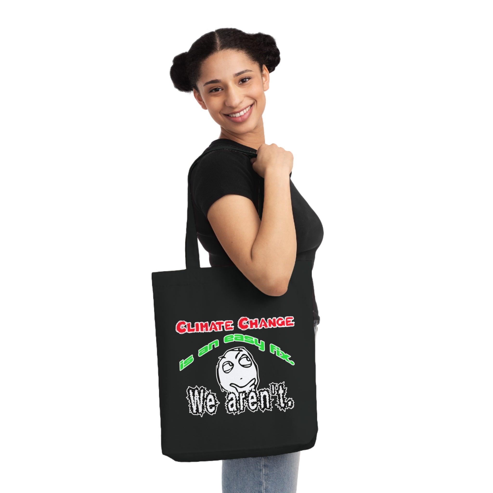 Climate Change Is An Easy Fix. We Aren't. - Woven Tote Bag - Witty Twisters Fashions