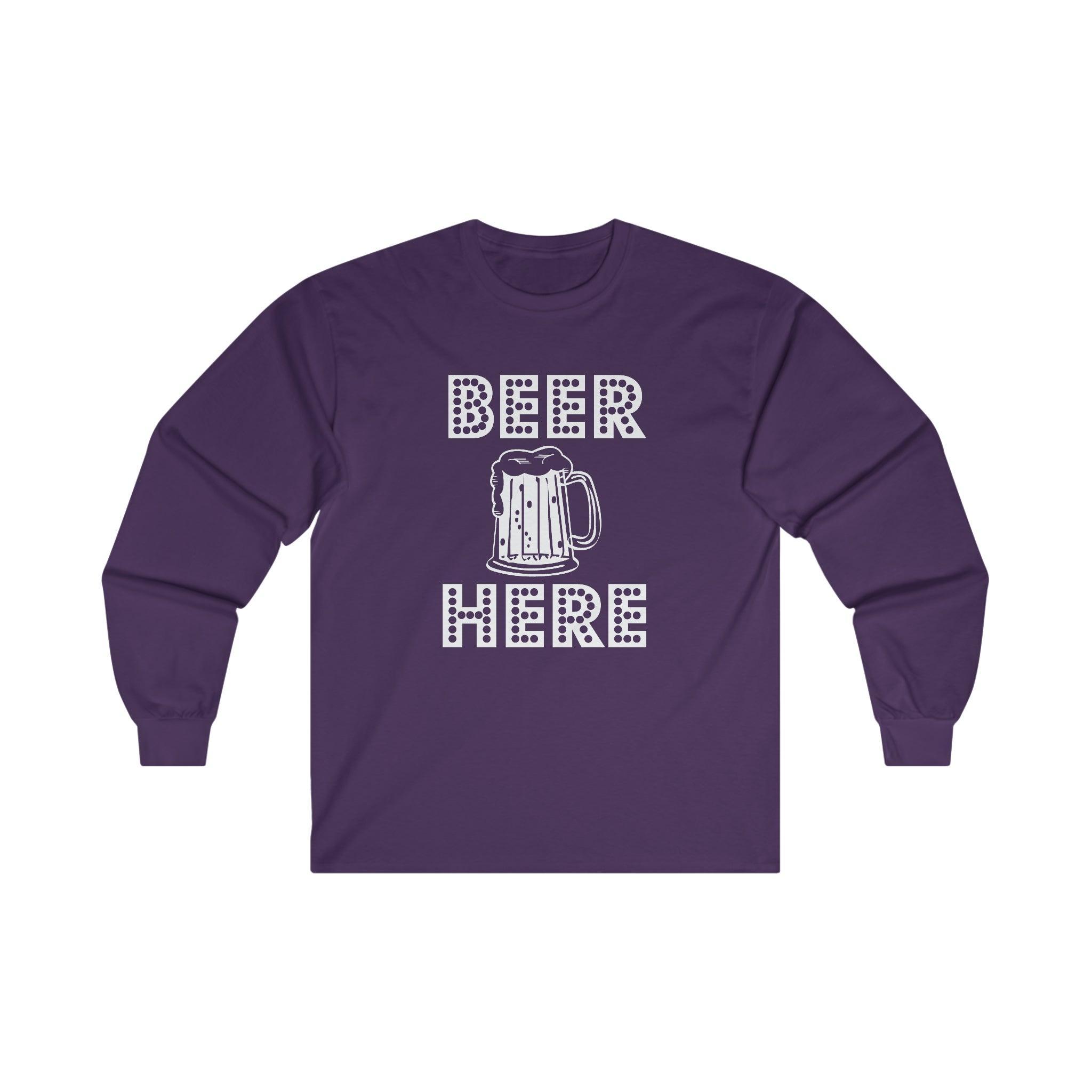 Beer Here - Long-Sleeve Tee - Witty Twisters Fashions