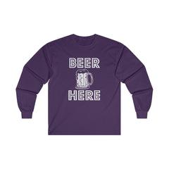 Beer Here - Long-Sleeve Tee - Witty Twisters Fashions