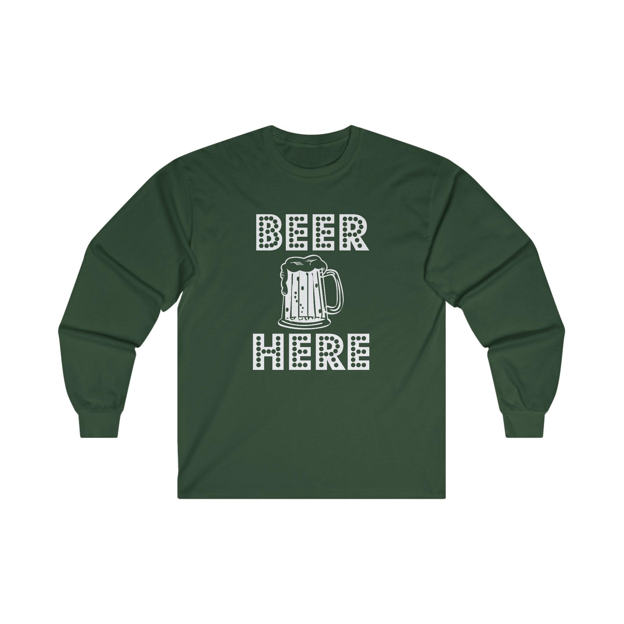 Beer Here - Long-Sleeve Tee - Witty Twisters Fashions