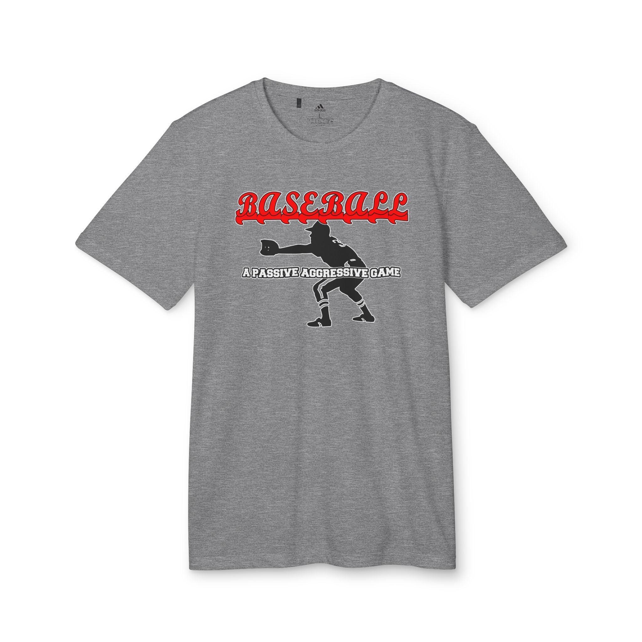 Baseball A passive aggressive game - adidas® Unisex Sport T-shirt - Witty Twisters Fashions