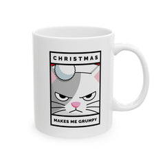 Christmas Makes Me Grumpy - Ceramic Coffee Mug 11oz, 15oz - Witty Twisters Fashions