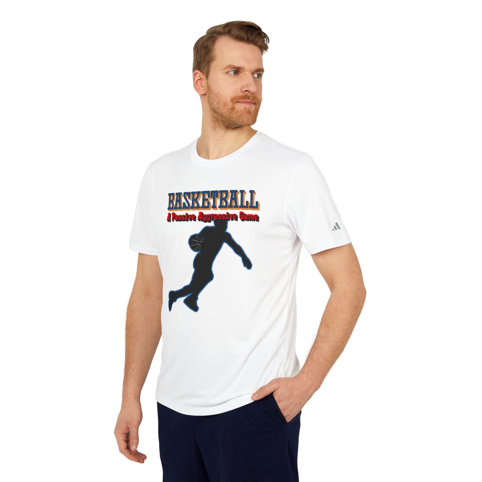 Basketball A Passive Aggressive Game - adidas® Unisex Sport T-shirt - Witty Twisters Fashions