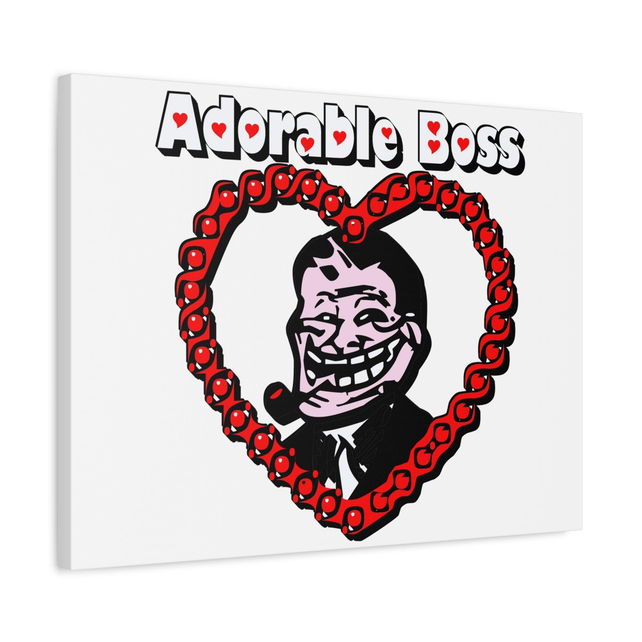 Adorable Boss - Stretched Matte Canvas - Witty Twisters Fashions