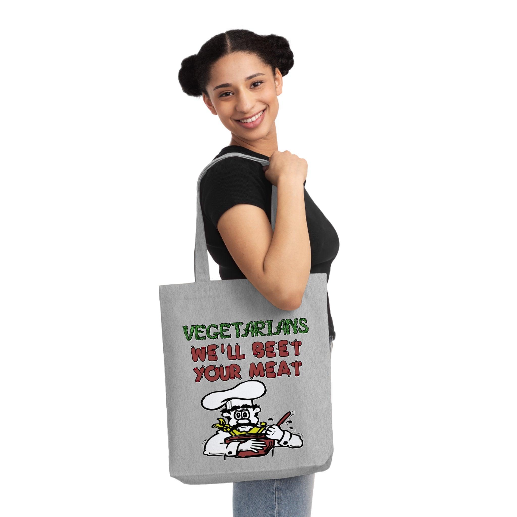 Vegetarians We'll Beet Your Meat - Woven Tote Bag - Witty Twisters Fashions