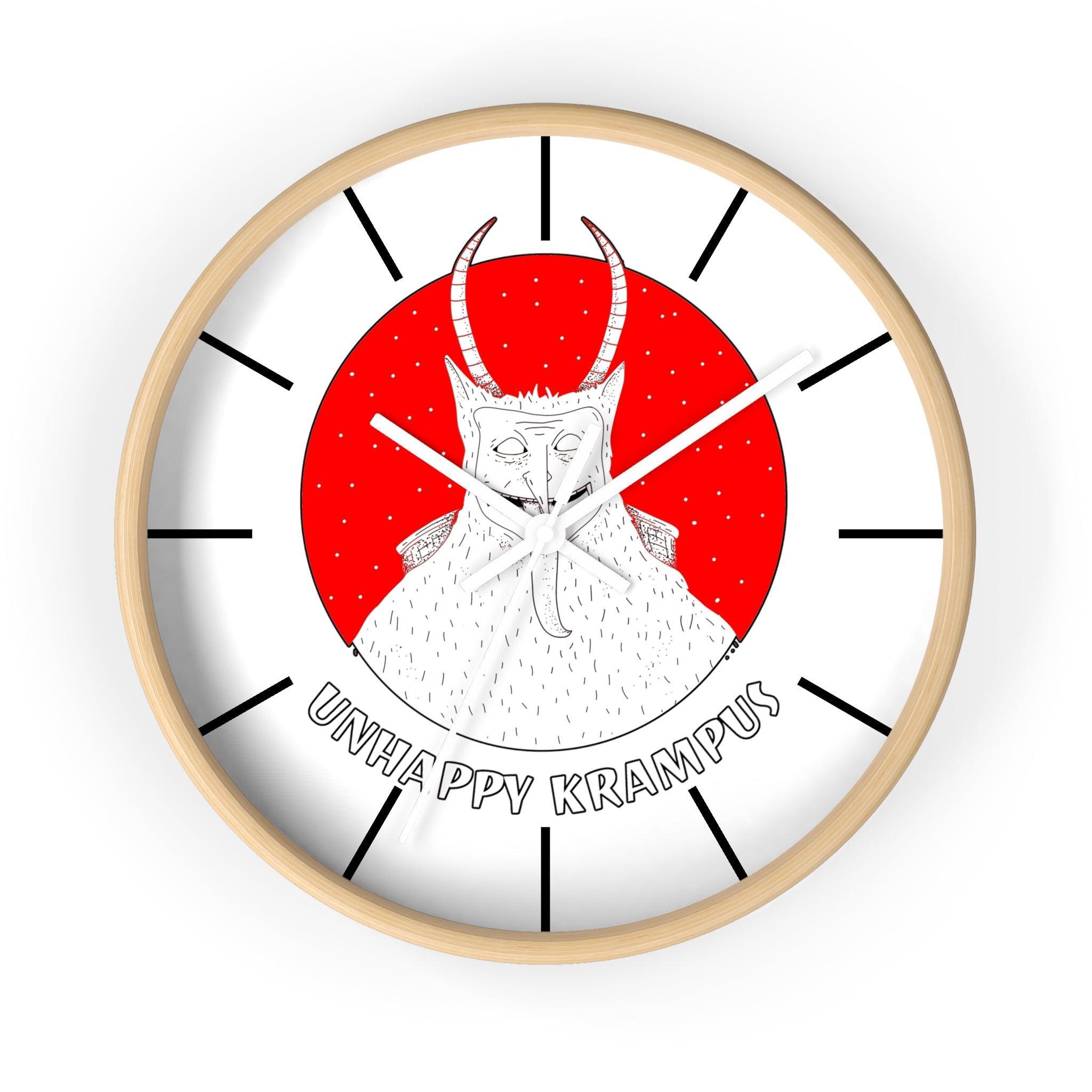 Unhappy Krampus - Wall Clock - Witty Twisters Fashions