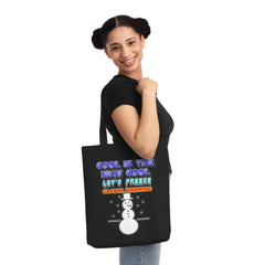 Cool Is The New Cool Let's Freeze Global Warming - Woven Tote Bag - Witty Twisters Fashions
