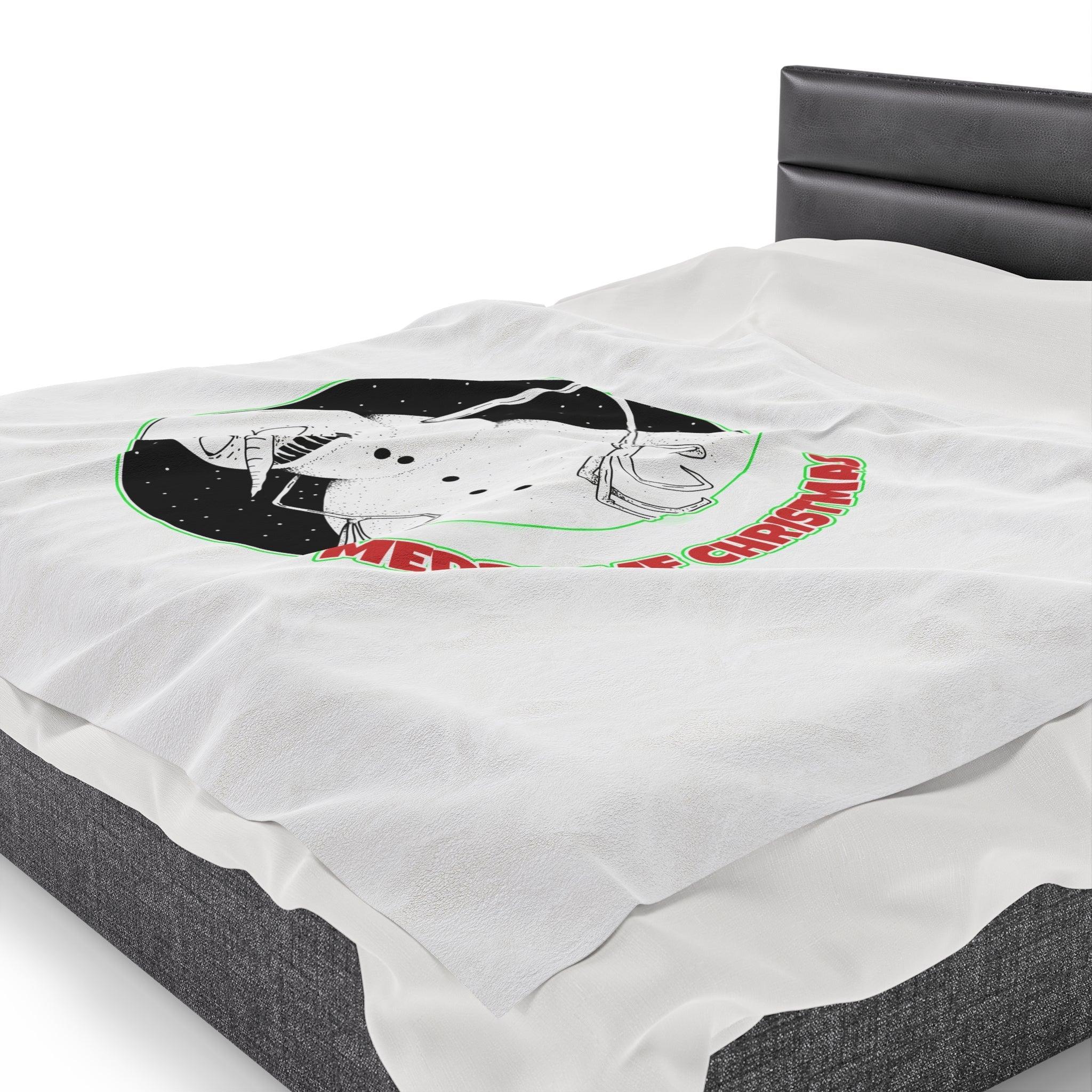 Merry MF Christmas - Velveteen Plush Blanket - Witty Twisters Fashions