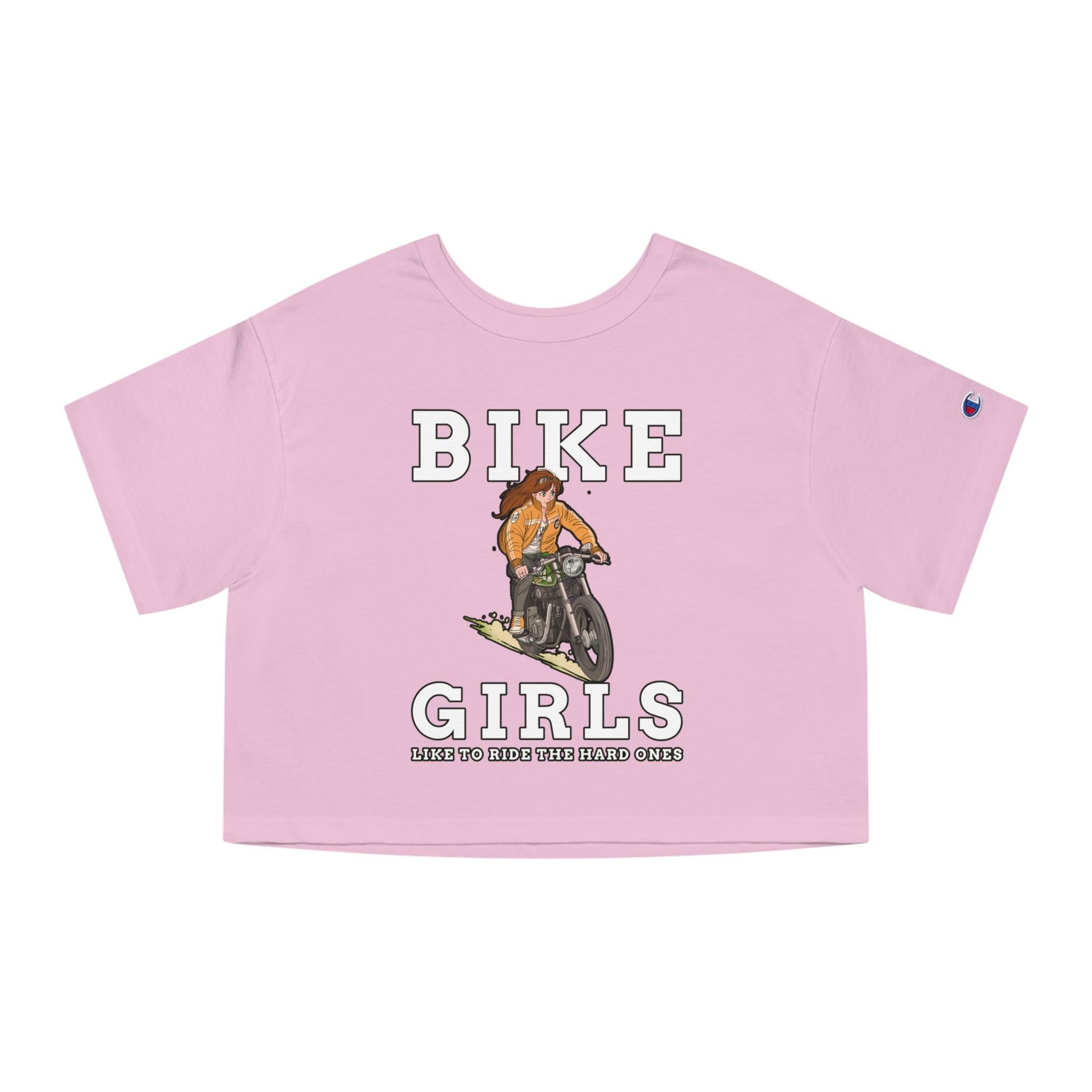 Bike Girls Like to ride the hard ones - Women's Champion Crop Top - Witty Twisters Fashions