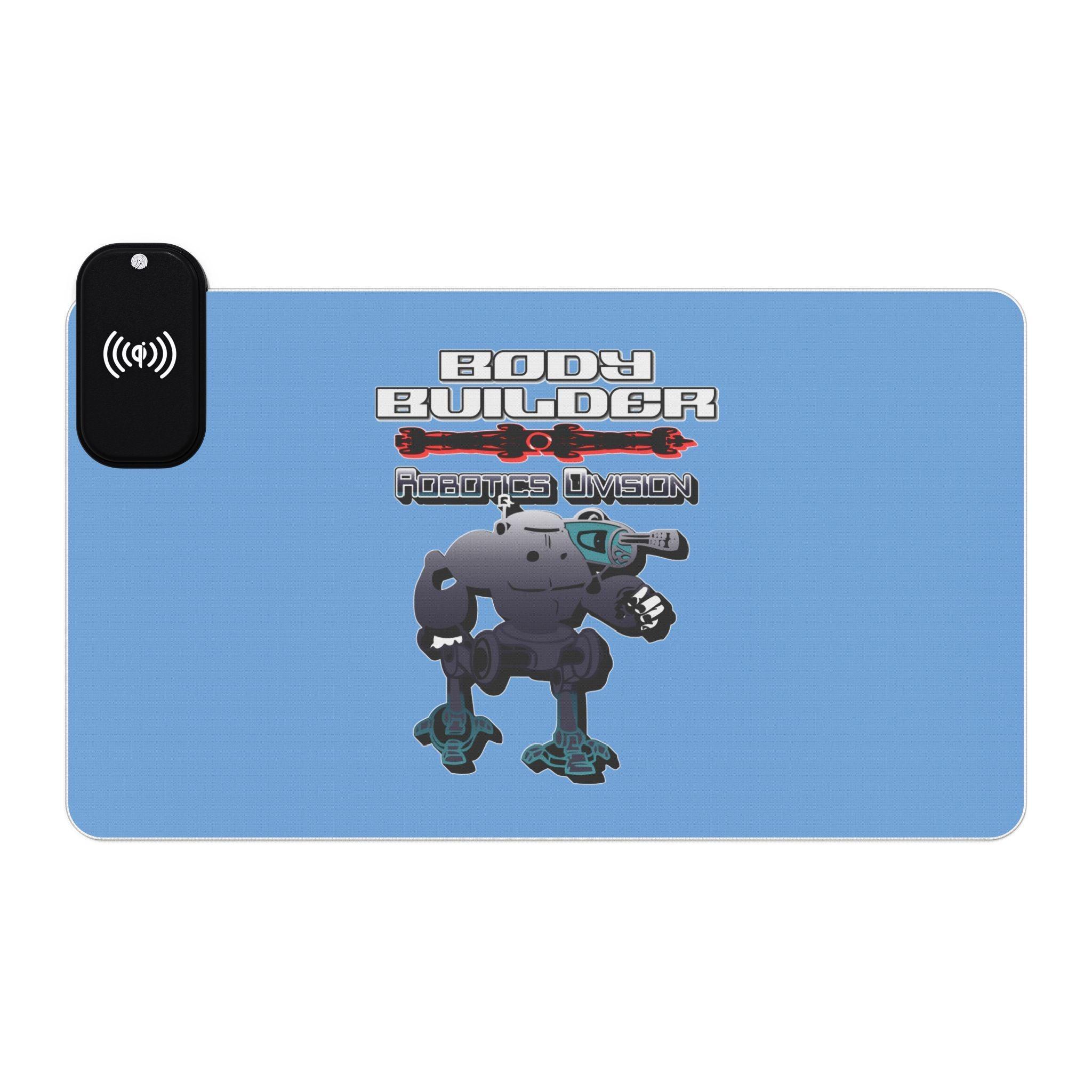 Body Builder Robotics Division - LED Gaming Mouse Pad with wireless charging - Witty Twisters Fashions