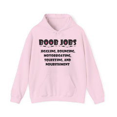 Boob Jobs Jiggling, Bouncing, Motorboating, Squeezing, and Nourishment - Hoodie - Witty Twisters Fashions