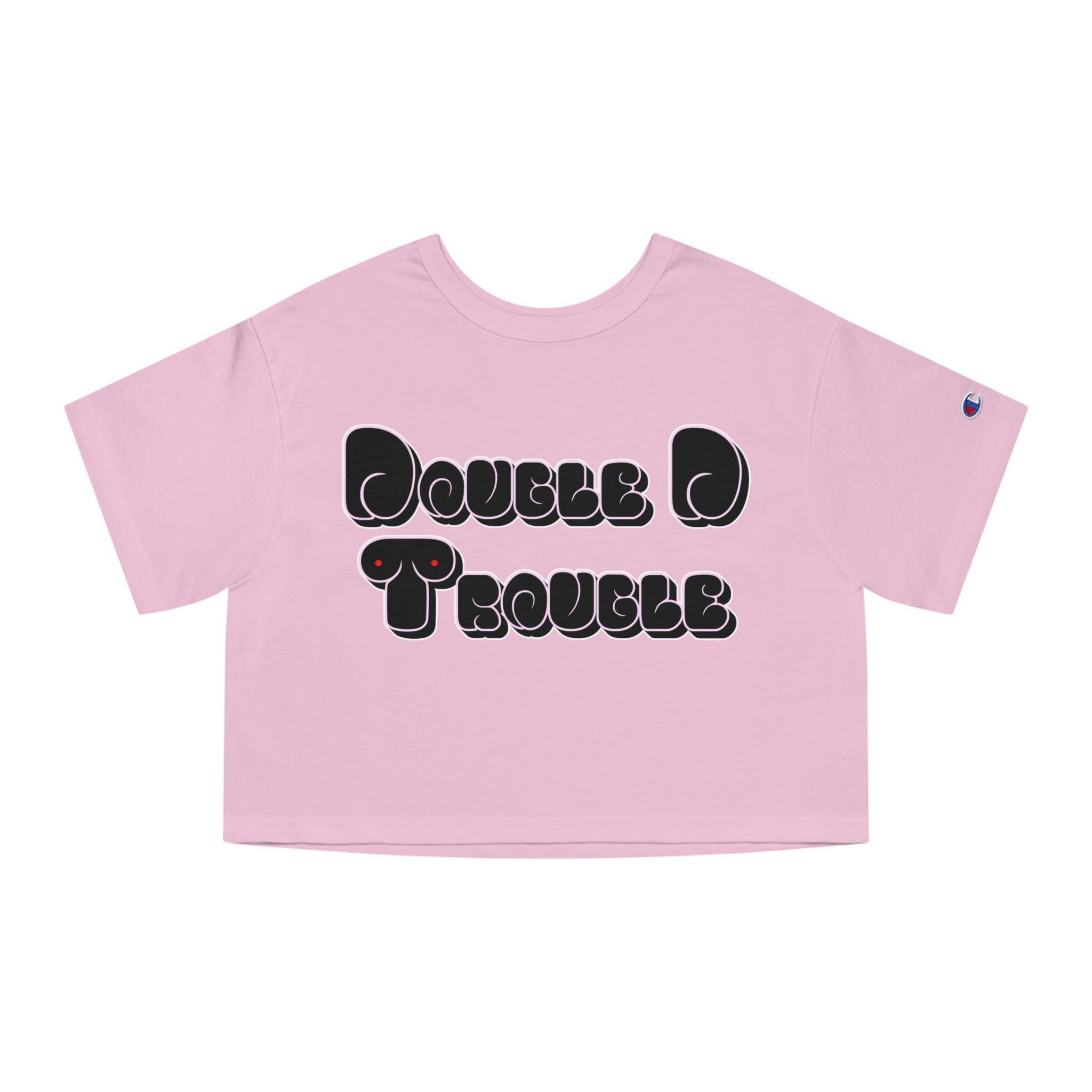 Double D Trouble - Women's Crop Top - Witty Twisters Fashions