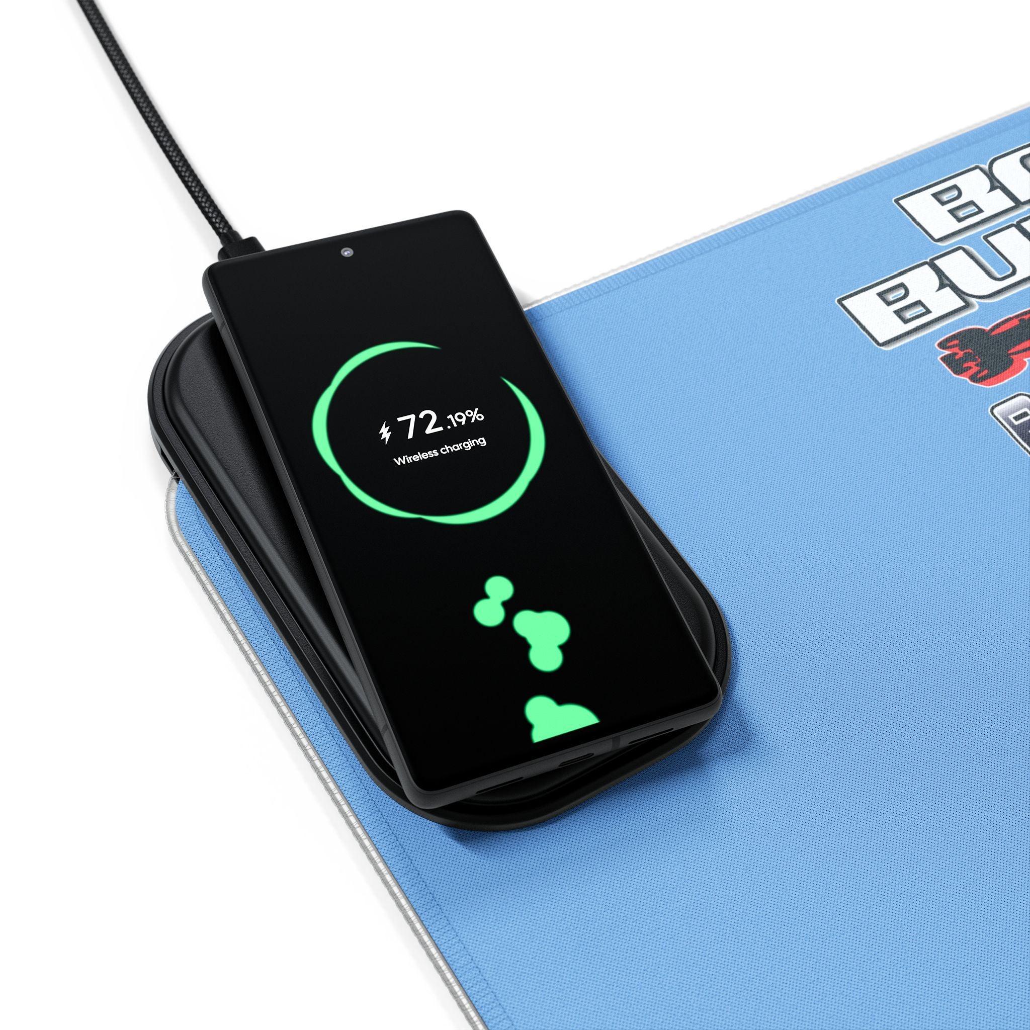 Body Builder Robotics Division - LED Gaming Mouse Pad with wireless charging - Witty Twisters Fashions