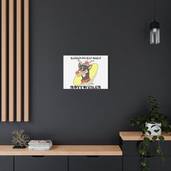 Rudolph The Red-Nosed Rottweiler - Stretched Matte Canvas - Witty Twisters Fashions