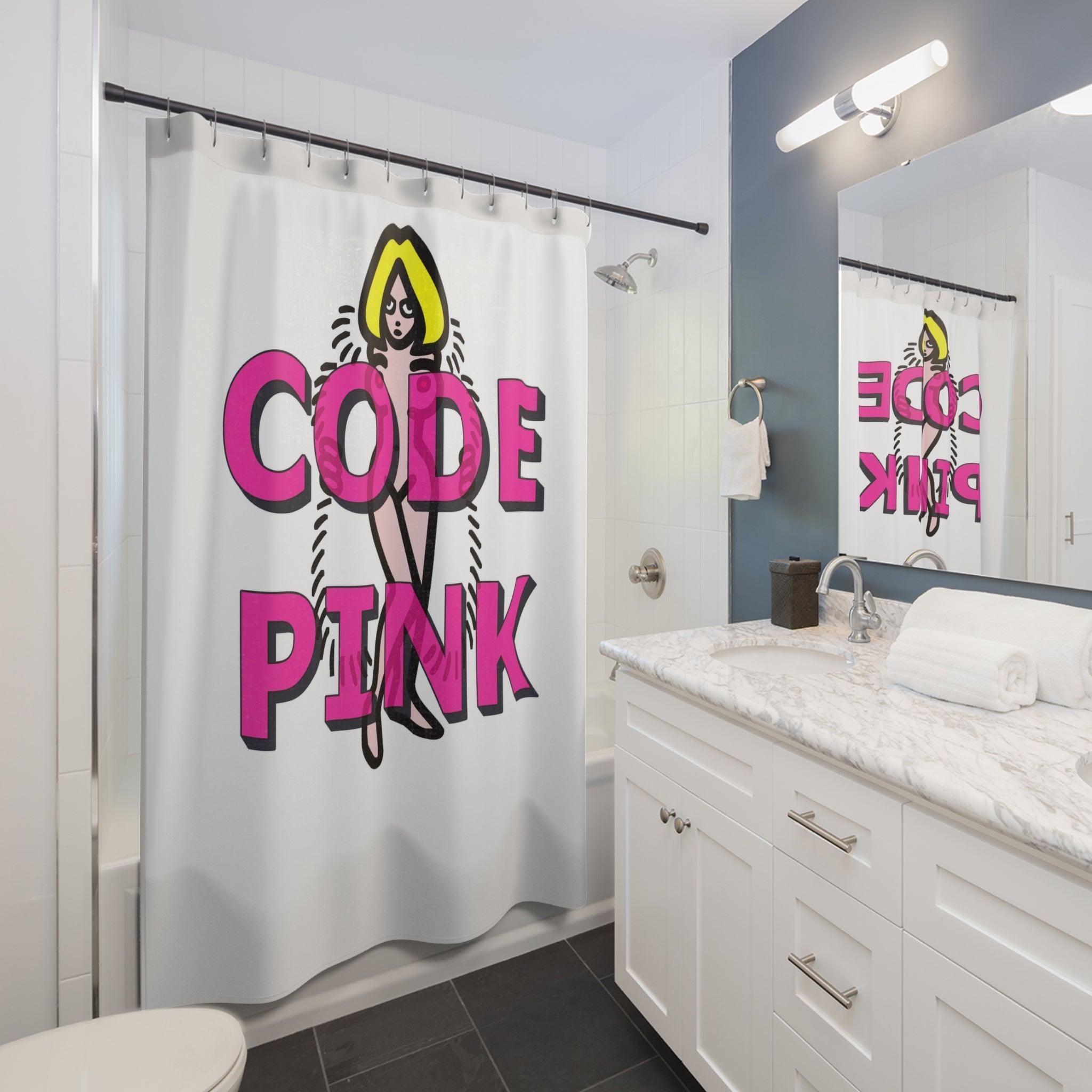 Code Pink - Shower Curtains - Witty Twisters Fashions