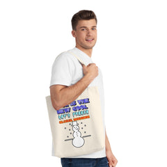 Cool Is The New Cool Let's Freeze Global Warming - Woven Tote Bag - Witty Twisters Fashions