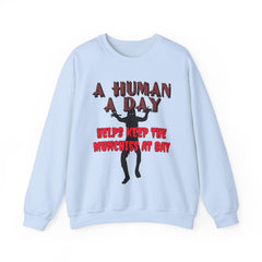 A Human A Day Helps Keep The Munchies at Bay - Sweatshirt - Witty Twisters Fashions