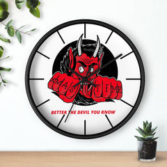 Better the devil you know Xmas time - Wall Clock - Witty Twisters Fashions