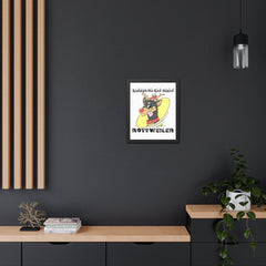 Rudolph The Red-Nosed Rottweiler - Framed Poster - Witty Twisters Fashions