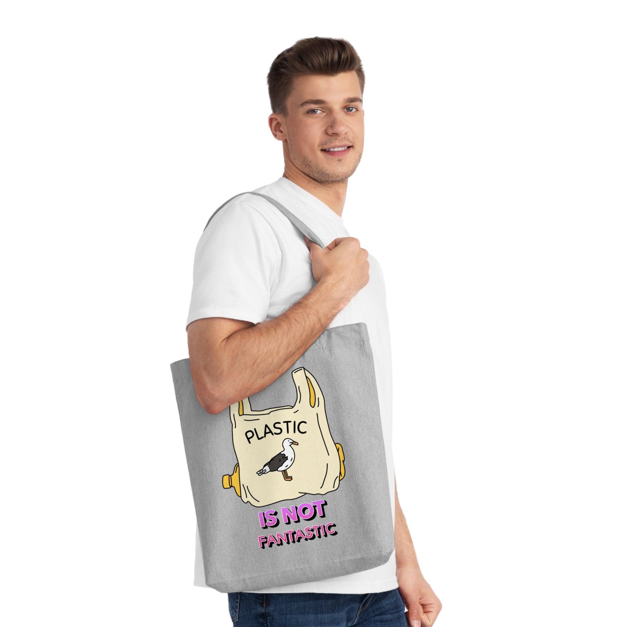 Plastic is not fantastic - Woven Tote Bag - Witty Twisters Fashions