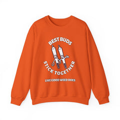 Best Buds Stick Together Like Good Weed Does - Sweatshirt - Witty Twisters Fashions