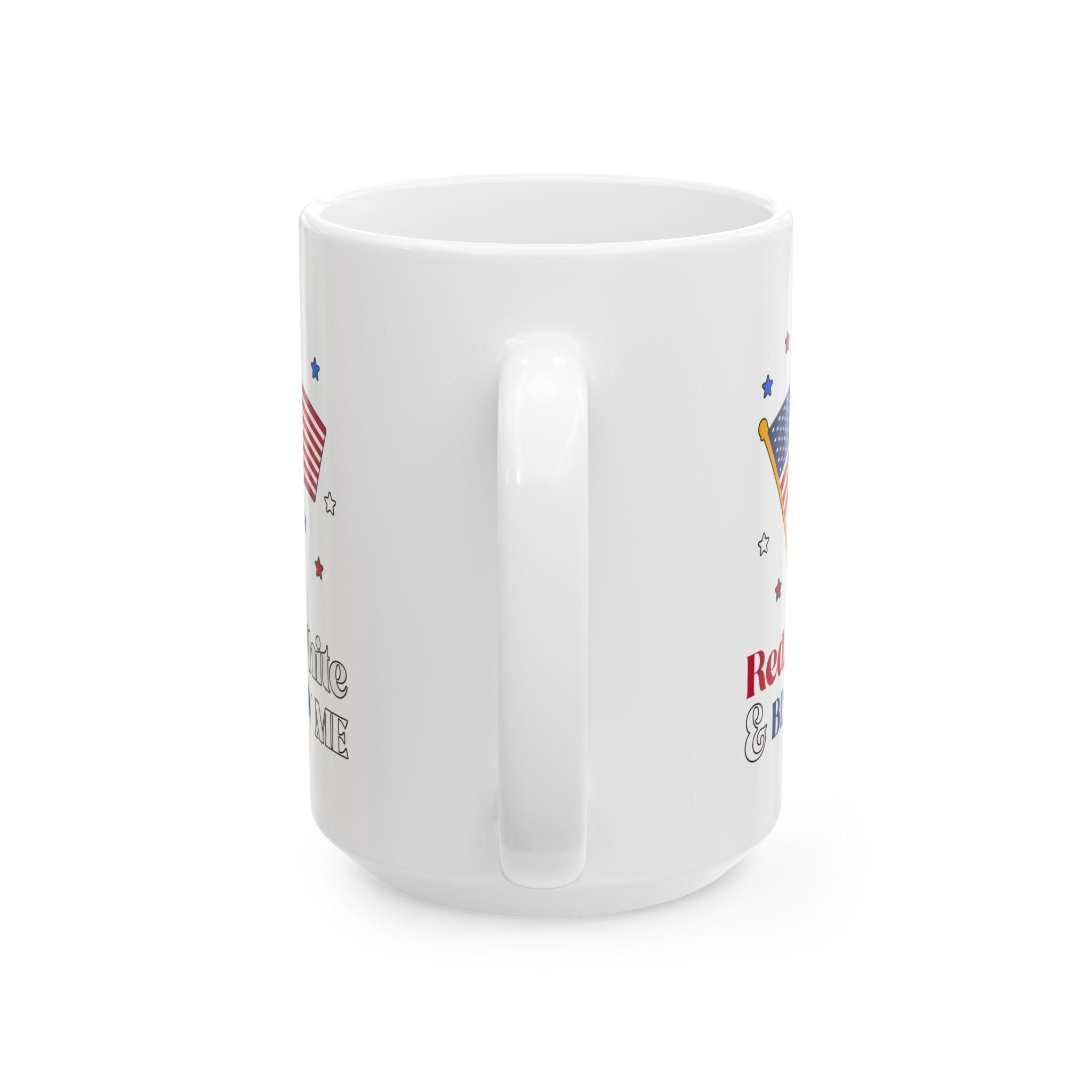 Red, white and blow me - Ceramic Coffee Mug 11oz, 15oz - Witty Twisters Fashions