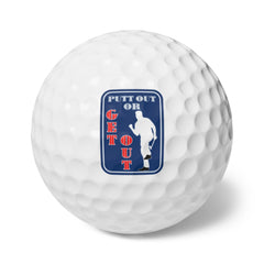 Putt Out Or Get Out - Golf Balls, 6pcs - Witty Twisters Fashions