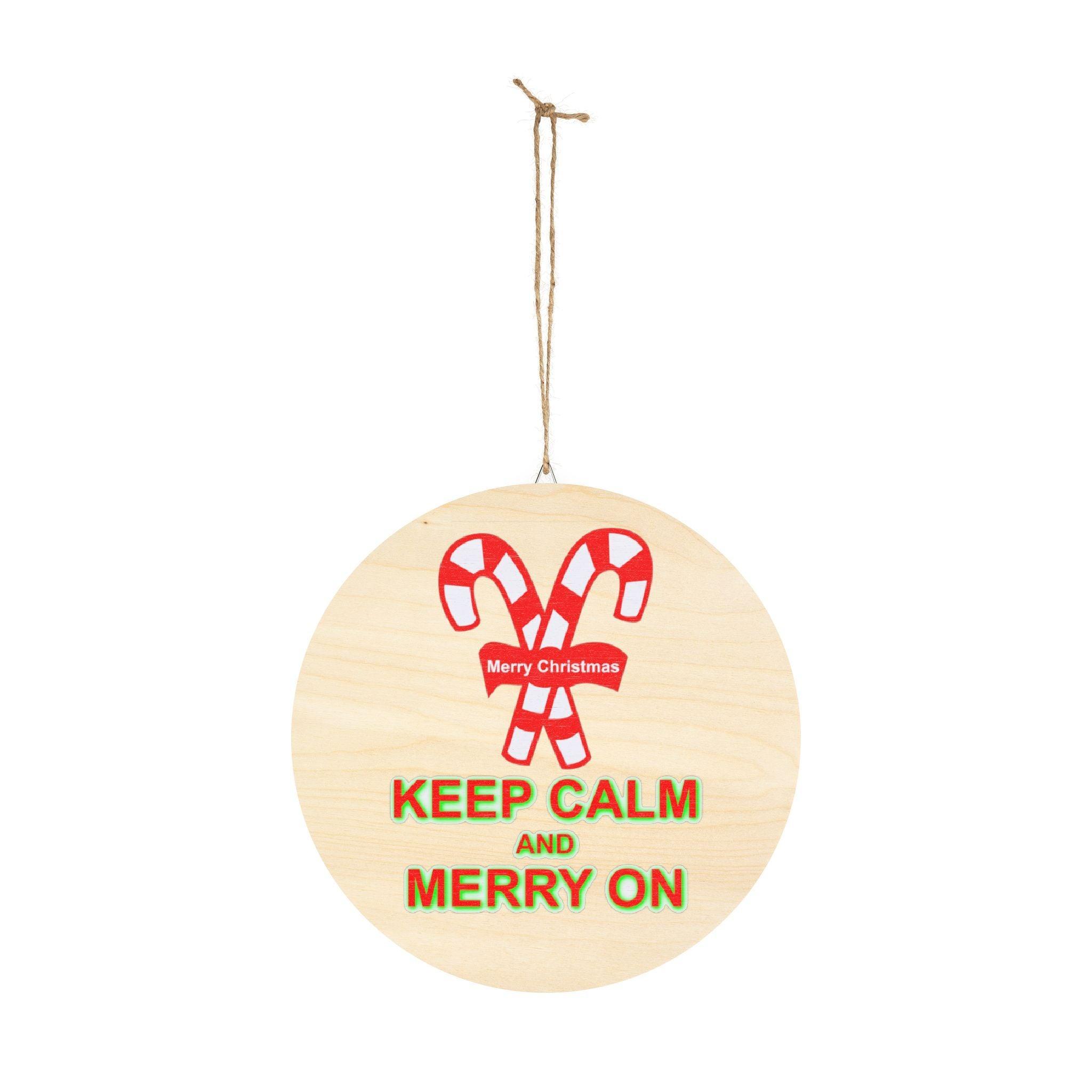 Keep Calm and Merry On - Wood Sign - Witty Twisters Fashions