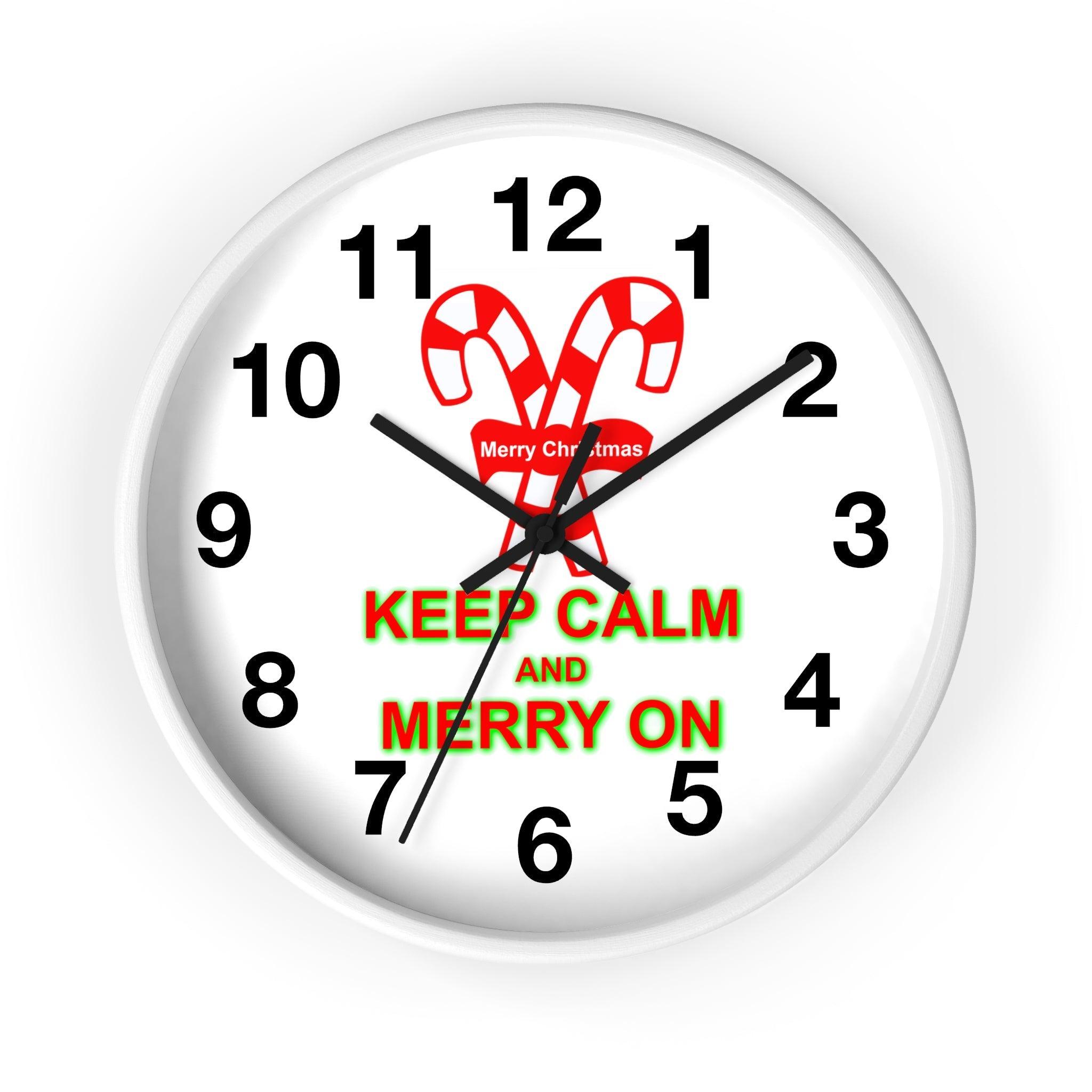 Keep Calm and Merry On - Wall Clock - Witty Twisters Fashions