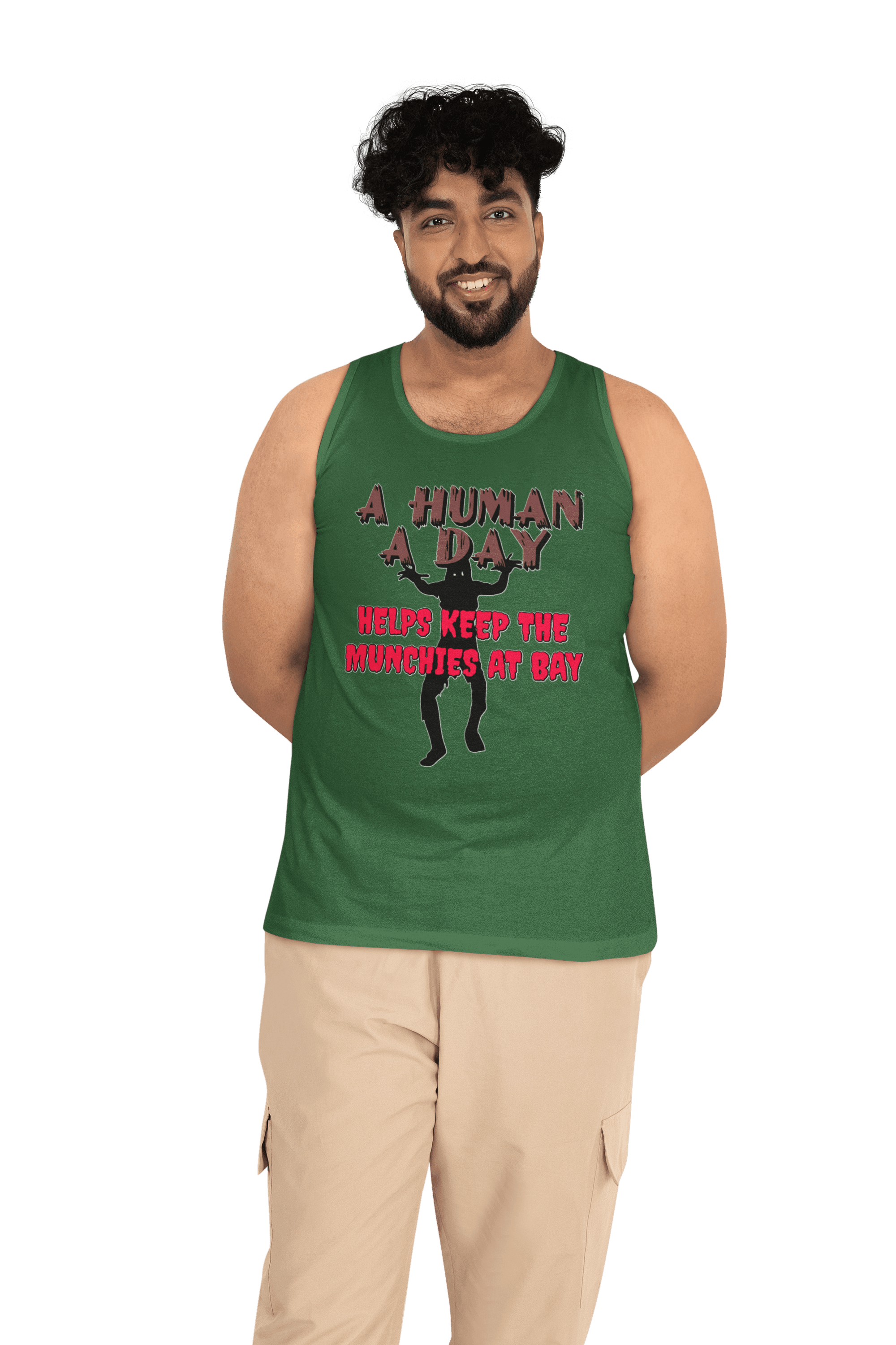 A Human A Day Helps Keep The Munchies at Bay - Tank Top - Witty Twisters Fashions