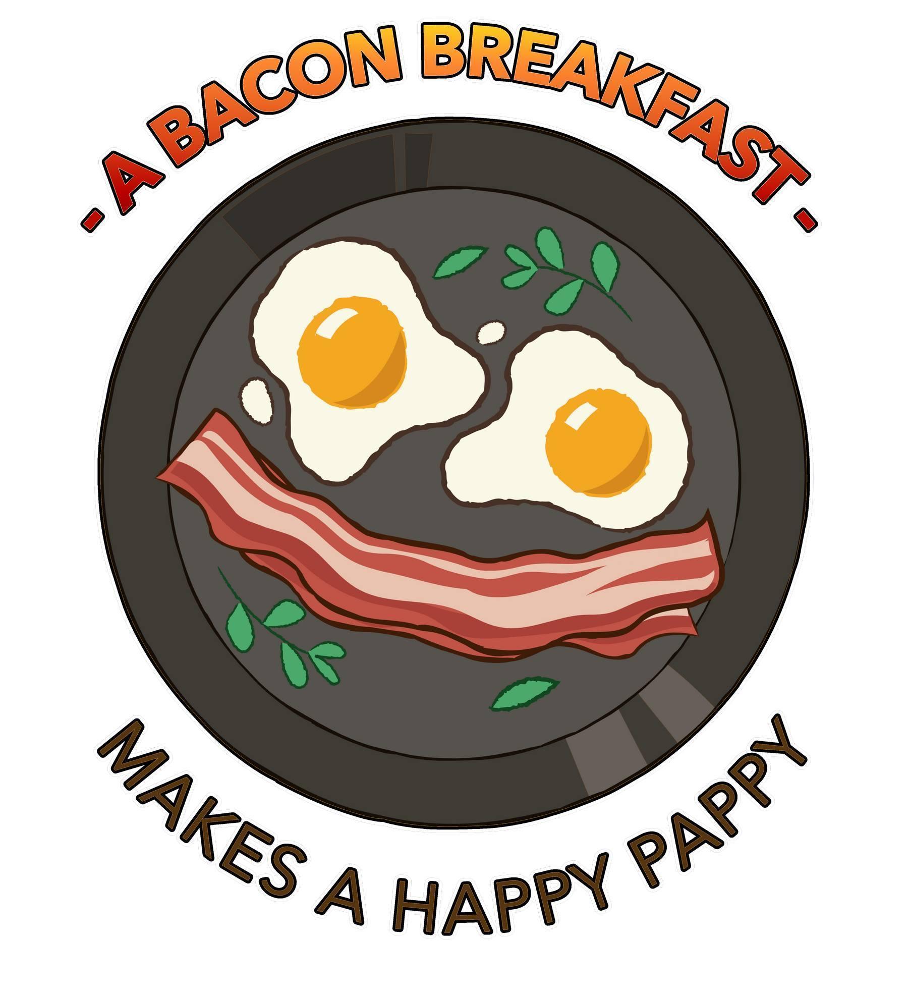 A bacon breakfast makes a happy pappy - Enamel Camping Coffee Cup - Witty Twisters Fashions