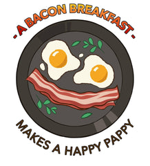 A bacon breakfast makes a happy pappy - Enamel Camping Coffee Cup - Witty Twisters Fashions