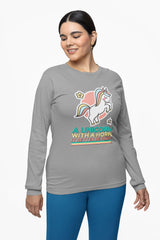 A unicorn with a horn it better be porn - Long-Sleeve Tee - Witty Twisters Fashions