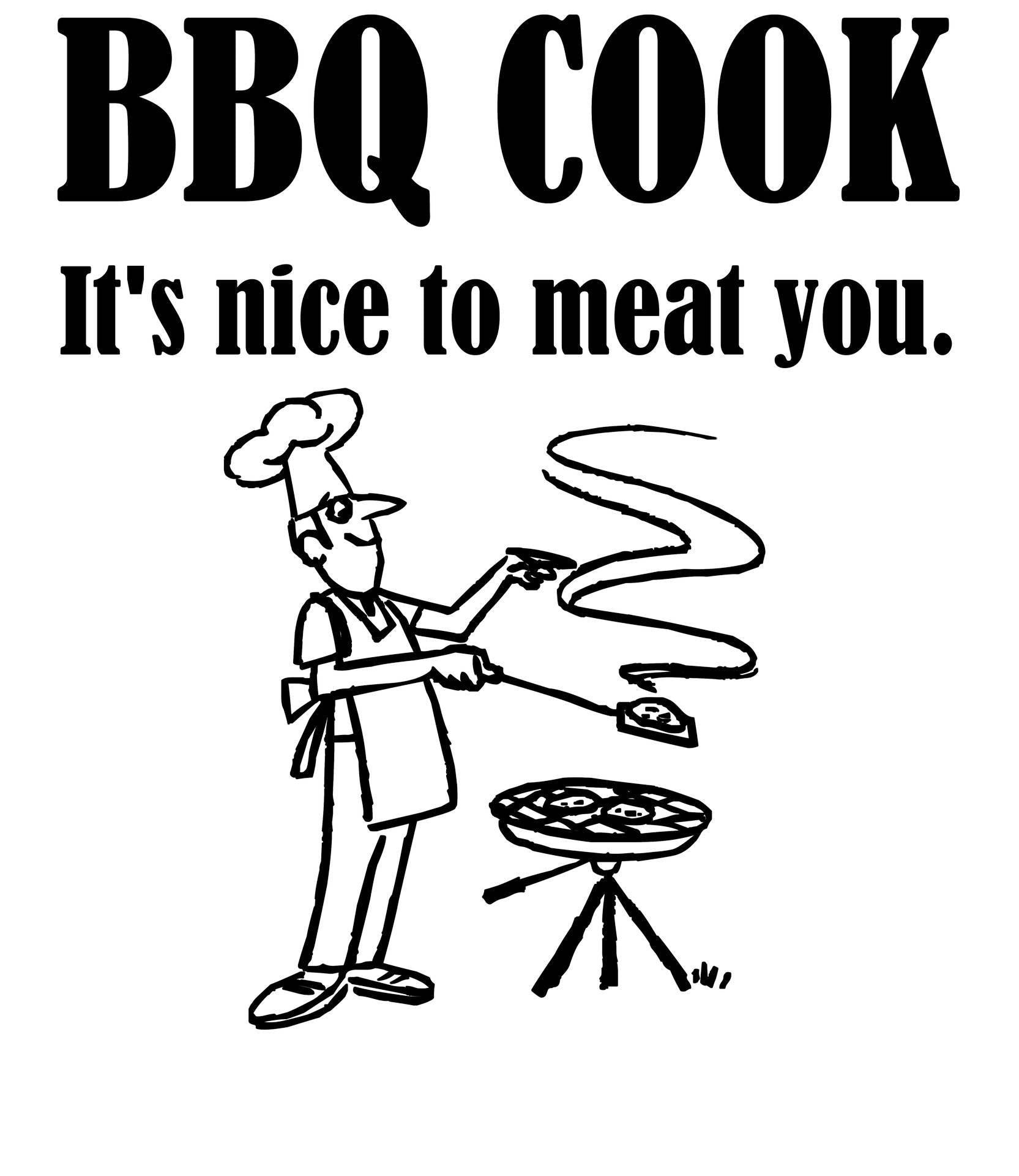 BBQ Cook It's nice to meat you - Cooking Apron - Witty Twisters Fashions