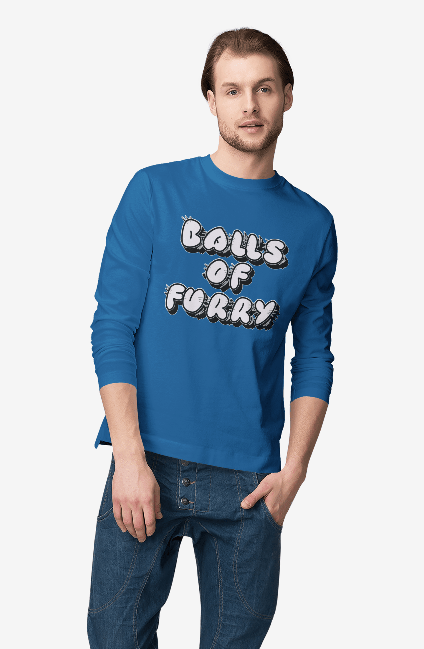 Balls Of Furry - Long-Sleeve Tee - Witty Twisters Fashions