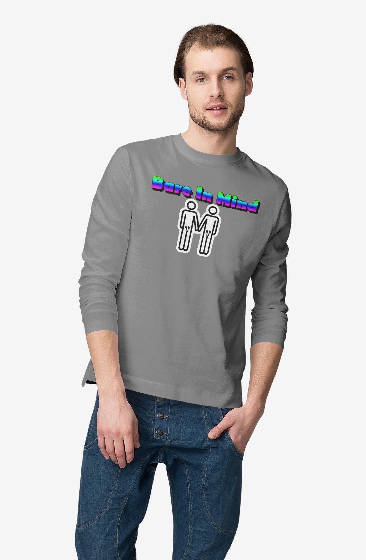 Bare In Mind Same-Sex Men - Long-Sleeve Tee - Witty Twisters Fashions