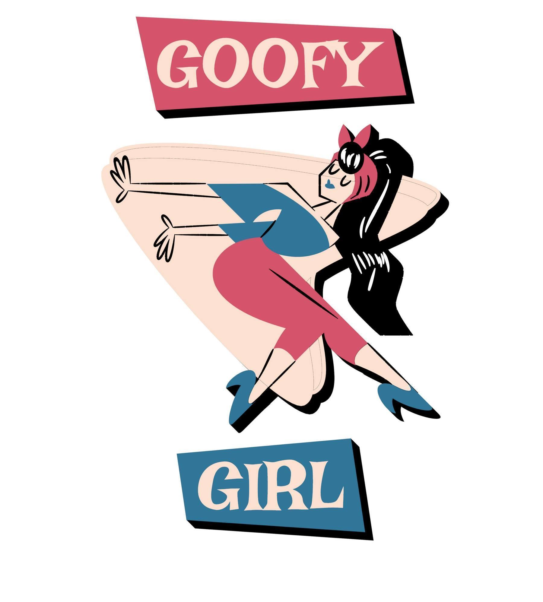 Goofy Girl - Kiss-Cut Stickers - Witty Twisters Fashions