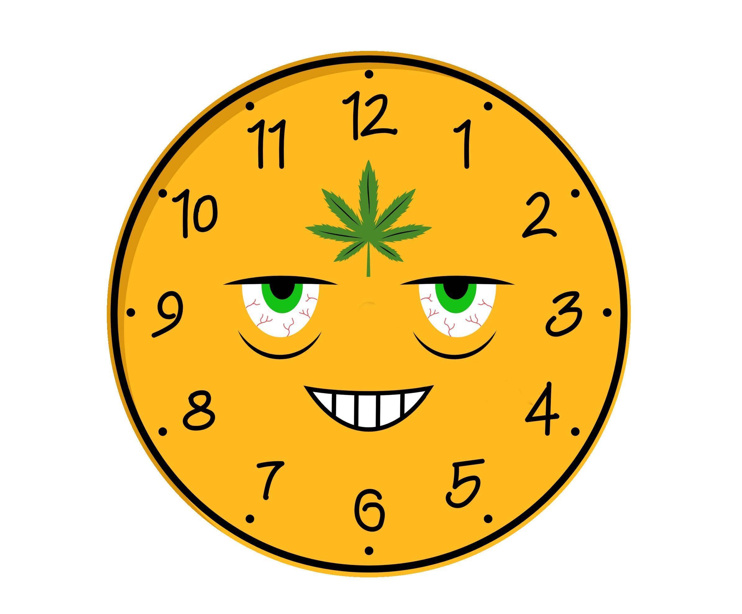 High All The Time - Wall Clock - Witty Twisters Fashions