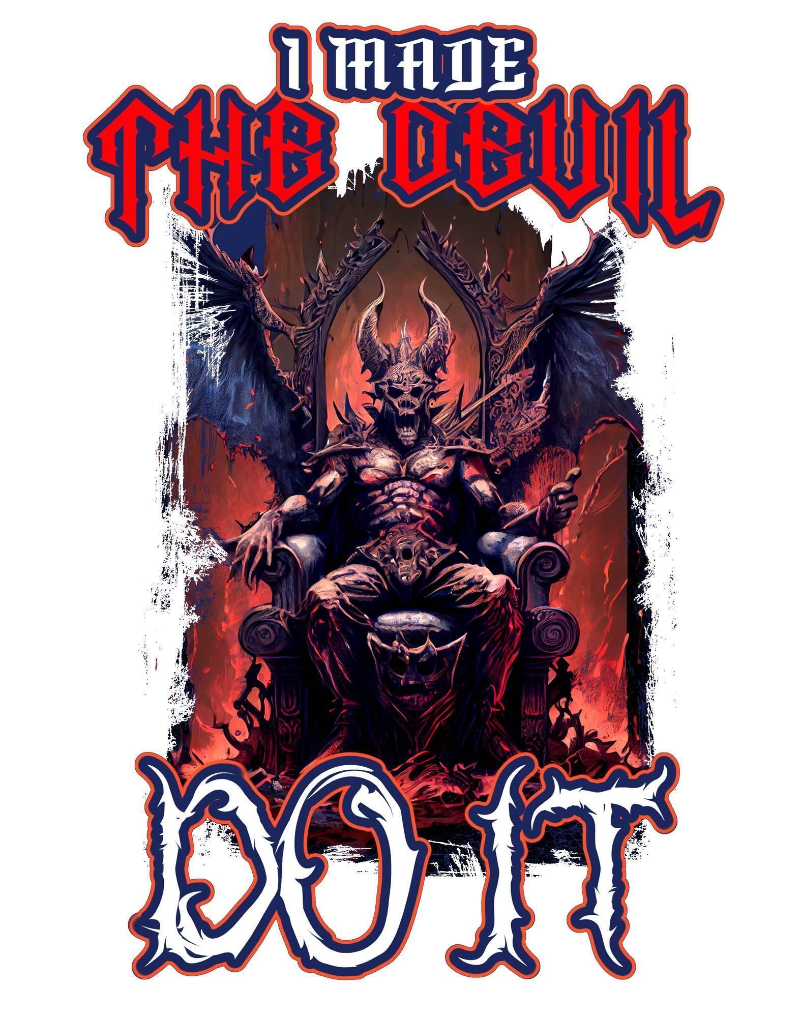 I made the devil do it - Framed Poster - Witty Twisters Fashions