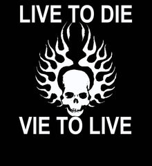Live To Die Vie To Live - Men's Denim Jean Jacket - Witty Twisters Fashions