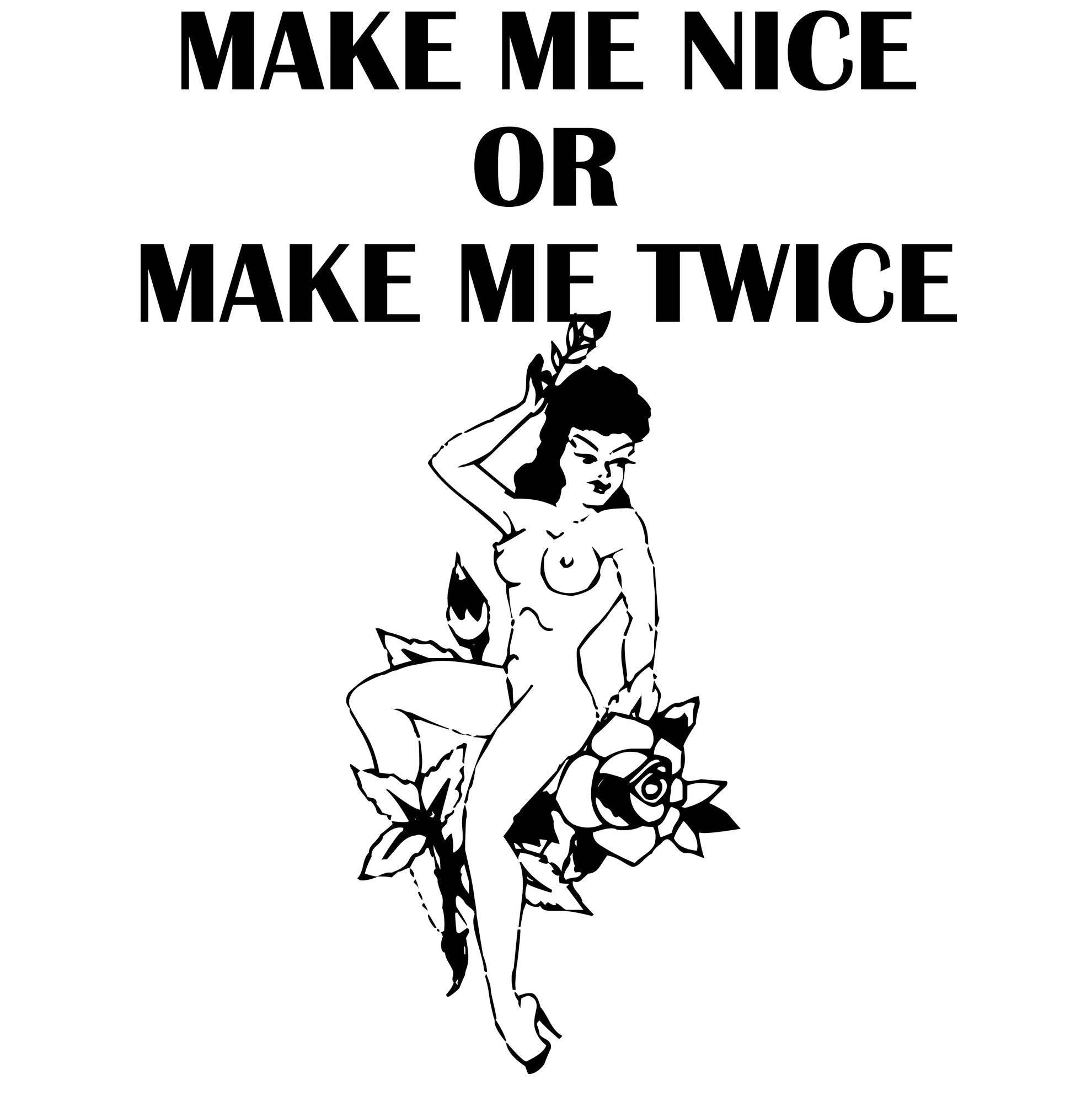 Make Me Nice Or Make Me Twice - T-Shirt - Witty Twisters Fashions