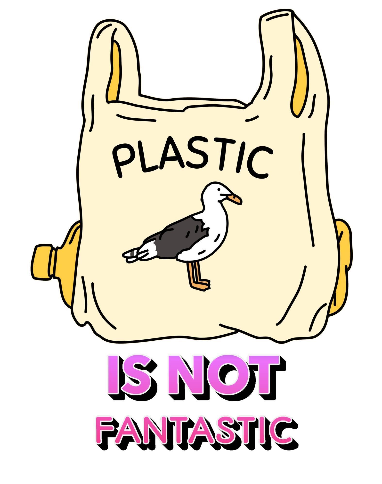 Plastic is not fantastic - Woven Tote Bag - Witty Twisters Fashions