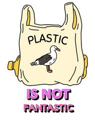 Plastic is not fantastic - Woven Tote Bag - Witty Twisters Fashions