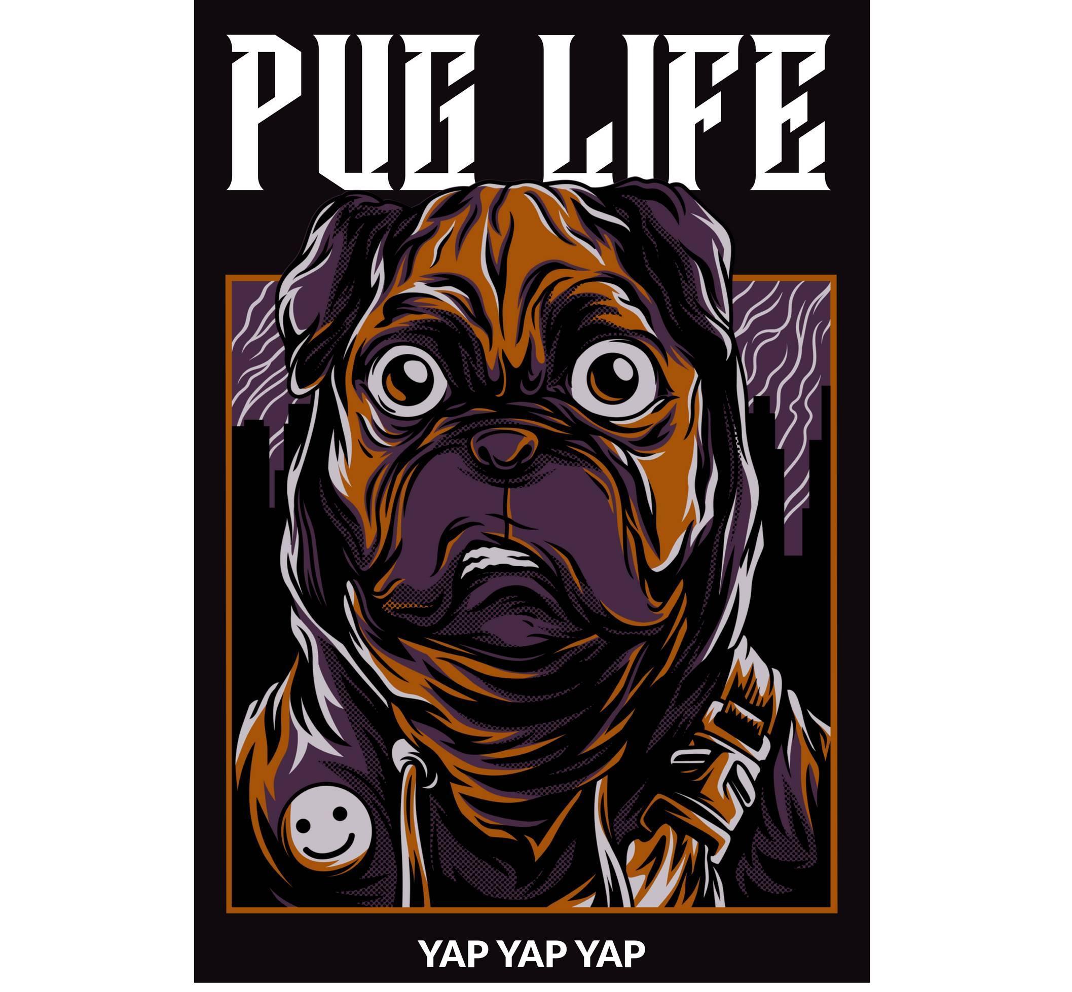 Pug Life - Framed Poster - Witty Twisters Fashions