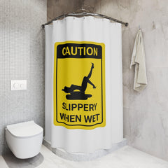 Caution Slippery When Wet - Shower Curtains - Witty Twisters Fashions