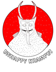 Unhappy Krampus - Men's Piqué Polo Shirt - Witty Twisters Fashions