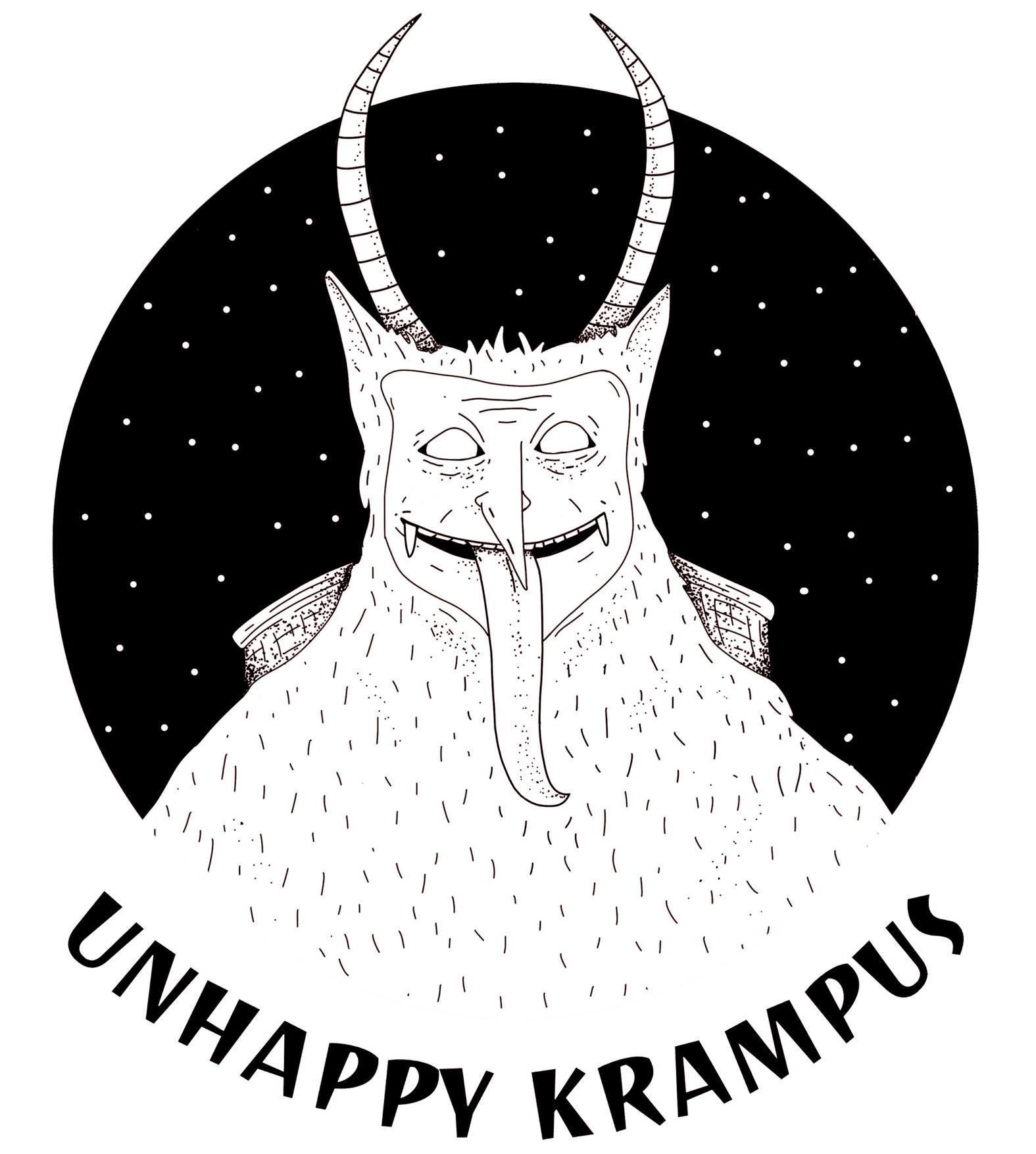 Unhappy Krampus - Men's Piqué Polo Shirt - Witty Twisters Fashions
