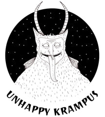 Unhappy Krampus - Men's Piqué Polo Shirt - Witty Twisters Fashions