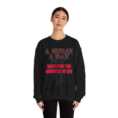 A Human A Day Helps Keep The Munchies at Bay - Sweatshirt - Witty Twisters Fashions